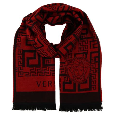 versace scarf mens red